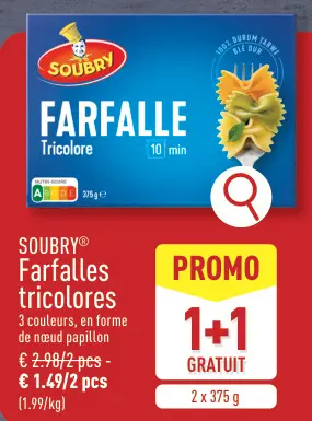 Offre: Farfalles tricolores