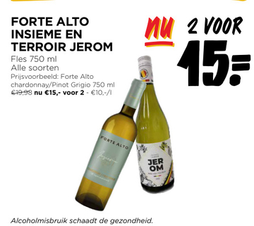 Aanbieding: Forte Alto chardonnay / Pinot Grigio