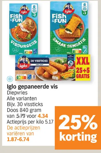 Promotie: Iglo gepaneerde vis
