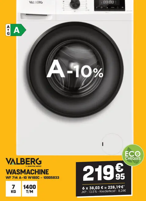 Promotie: Wasmachine