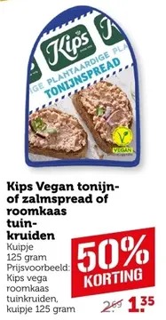 Aanbieding: Kips Vegan tonijn- of zalmspread of roomkaas