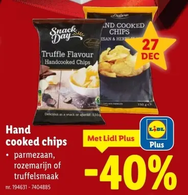 Promotie: Hand cooked chips