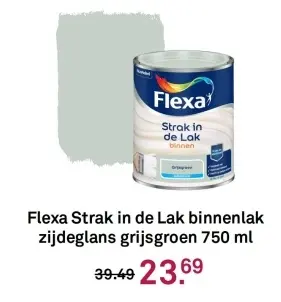 Aanbieding: Flexa Strak in de Lak binnenlak zijdeglans grijsgroen 750 ml