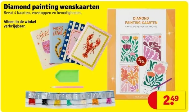 Aanbieding: Diamond painting wenskaarten