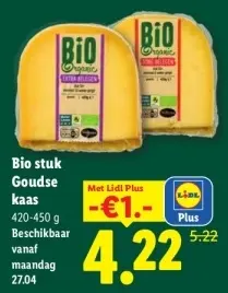 Aanbieding: Bio stuk Goudse kaas