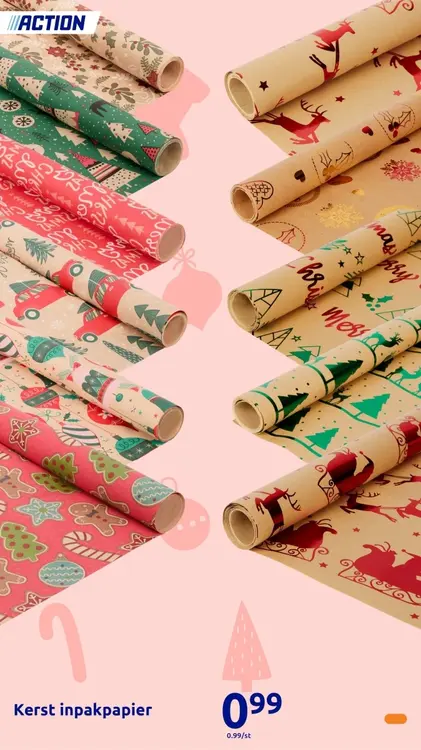 Aanbieding: Kerst inpakpapier