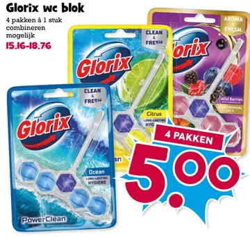 Aanbieding: Glorix wc blok