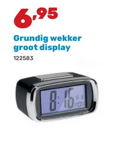 Aanbieding: Grundig wekker groot display
