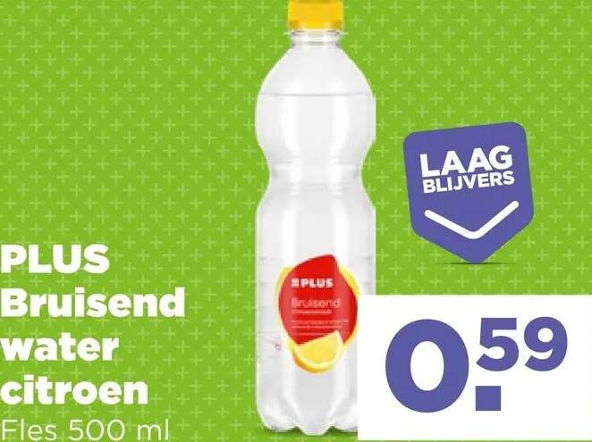 Aanbieding: PLUS Bruisend water citroen