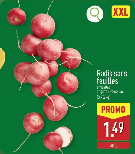 Offre: Radis sans feuilles