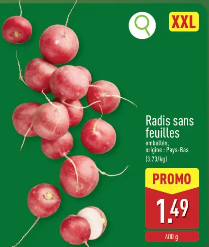 Offre: Radis sans feuilles
