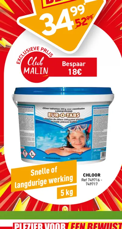 Promotie: chloor tabletten