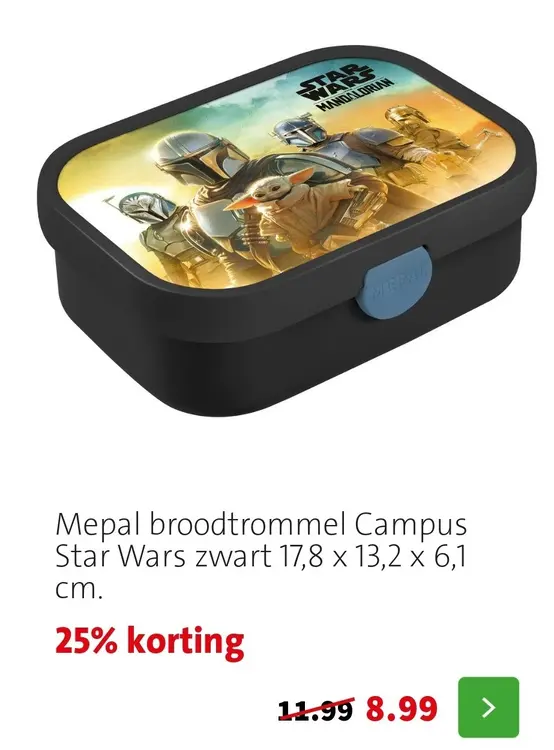 Aanbieding: Broodtrommel Campus Star Wars zwart