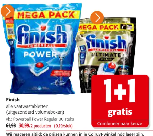 Promotie: alle vaatwastabletten