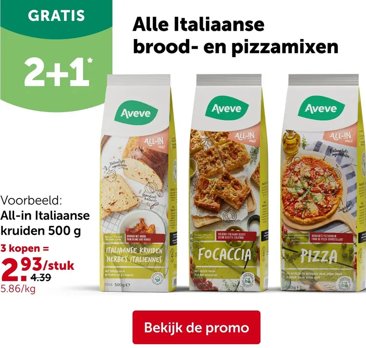 Promotie: Italiaanse brood- en pizzamixen