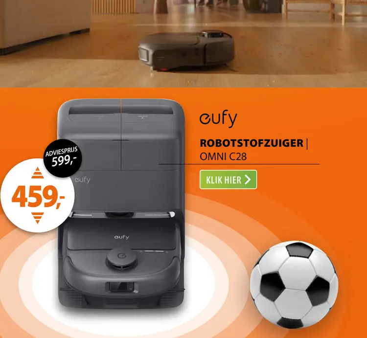 Aanbieding: Eufy Robot Vacuum Omni C28 Zwart
