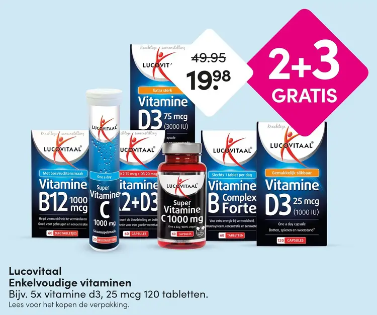 Aanbieding: Lucovitaal Enkelvoudige vitaminen