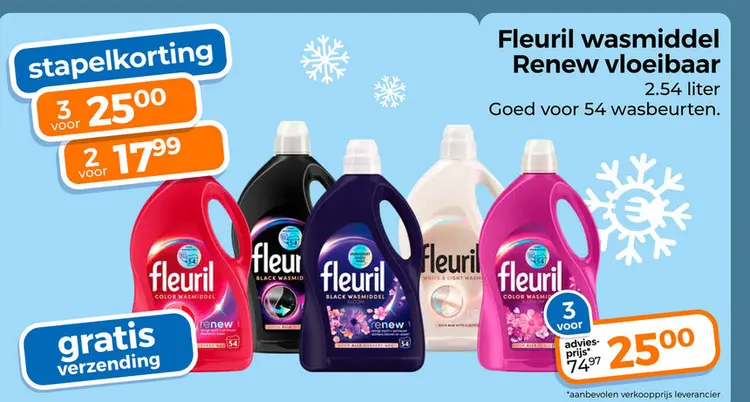 Aanbieding: Fleuril wasmiddel Renew vloeibaar