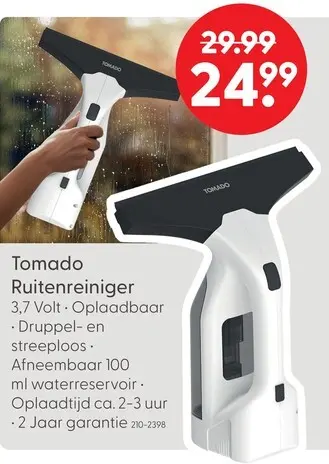 Aanbieding: Tomado ruitenreiniger 3,7V
