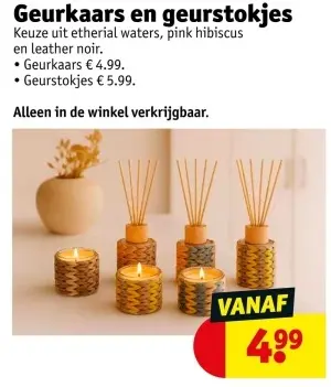 Aanbieding: Geurkaars en geurstokjes