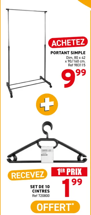 Offre: Portant simple