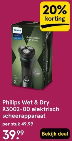 Aanbieding: Wet & Dry X3002-00 elektrisch scheerapparaat