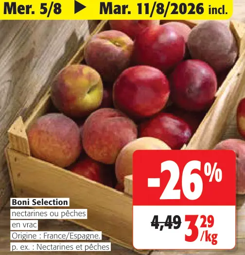 Offre: nectarines ou pêches