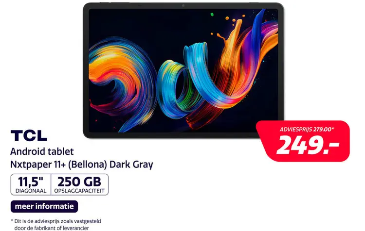 Aanbieding: TCL Nxtpaper 11+ (Bellona) Dark Gray