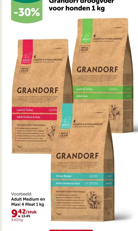Promotie: Grandorf droogvoer voor honden