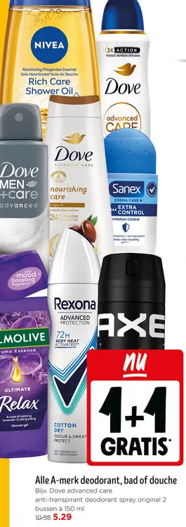 Aanbieding: A-merk deodorant, bad of douche