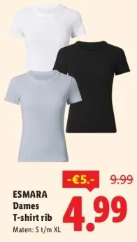 Aanbieding: Dames T-shirt rib