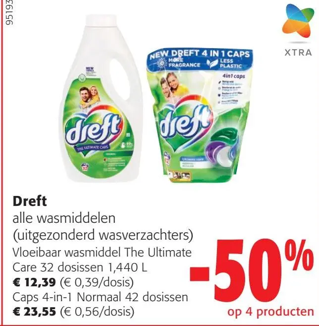 Aanbieding: Dreft alle wasmiddelen (uitgezonderd wasverzachters)