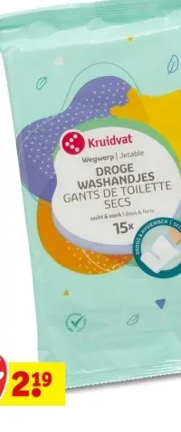 Aanbieding: Droge washandjes