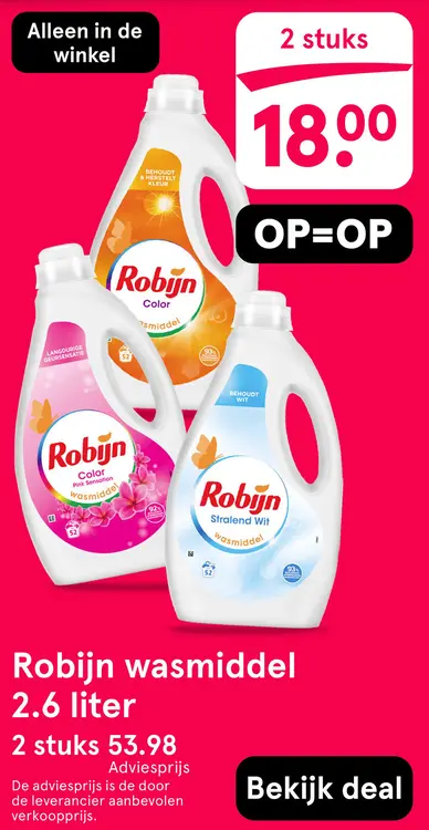 Aanbieding: Wasmiddel 2,6 liter