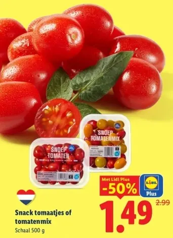 Aanbieding: Snack tomaatjes of tomatenmix