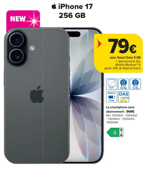 Offre: iPhone 17 256 GB