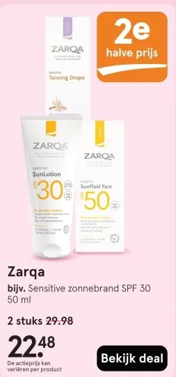 Aanbieding: Sensitive zonnebrand SPF 30