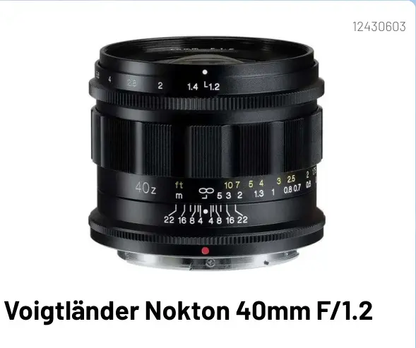 Aanbieding: Nokton 40mm F/1.2