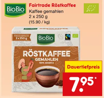 Aanbieding: Fairtrade Röstkaffee