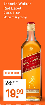 Aanbieding: Johnnie Walker Red Label 100CL Whisky