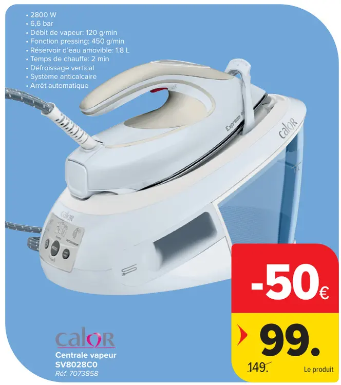 Offre: Centrale vapeur SV8028C0