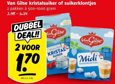 Aanbieding: Kristalsuiker & Midi Suikerklontjes