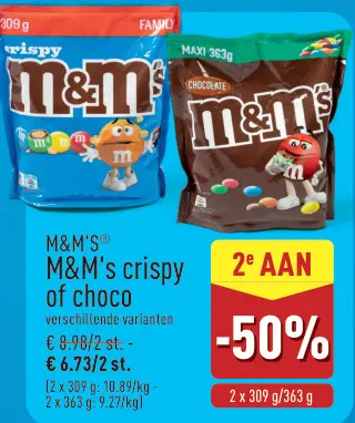 Promotie: M&M's crispy of choco