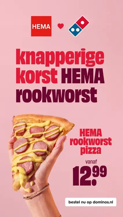 Aanbieding: HEMA rookworst pizza