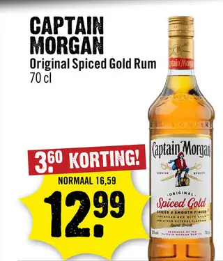 Aanbieding: Captain Morgan Spiced Gold 70 cl