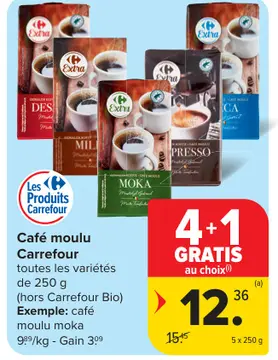 Offre: Café moulu Carrefour
