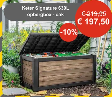 Aanbieding: Keter Signature opbergbox - oak