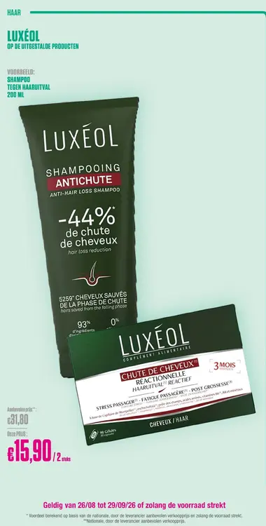 Promotie: Luxéol Shampooing antichute