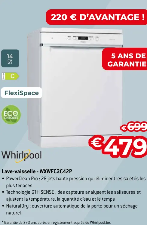 Offre: Lave-vaisselle - WXWFC3C42P