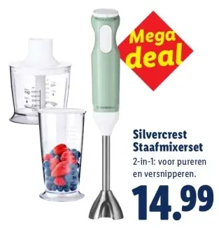 Aanbieding: Silvercrest Staafmixerset